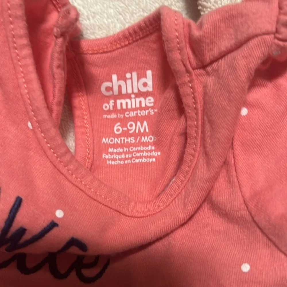 Child Of Mine Summer Set of 3: Short Sleeve Set 6-9 mos, Onesie & Top 3-6 mos